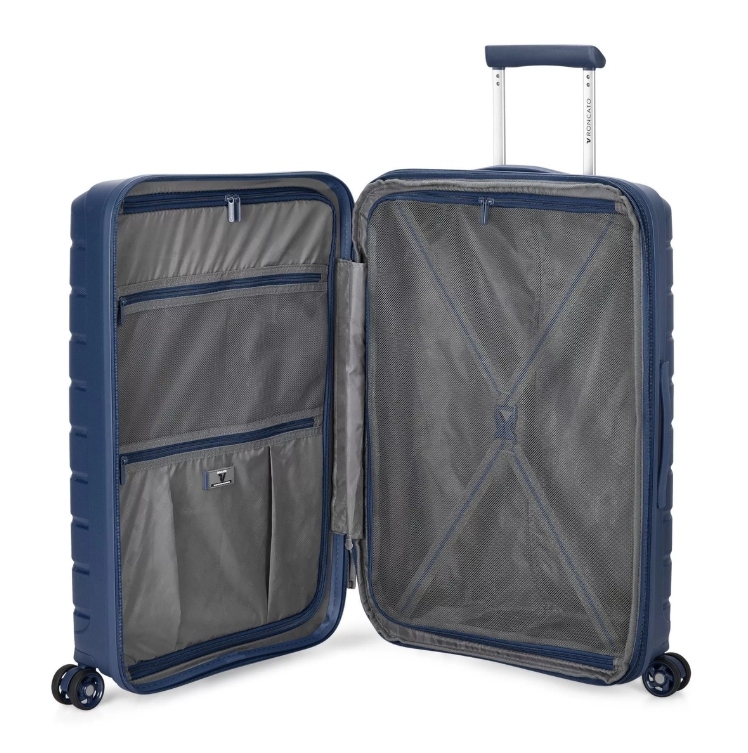 Saleys Travel Bags Roncato B-Flying Exp 4 Wheel Luggage Trolley 68cm - Blue - Image 10