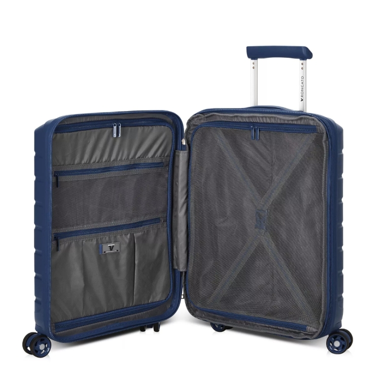 Saleys Travel Bags Roncato B-Flying Exp 4 Wheel Trolley Luggage 55cm - Blue - Image 2
