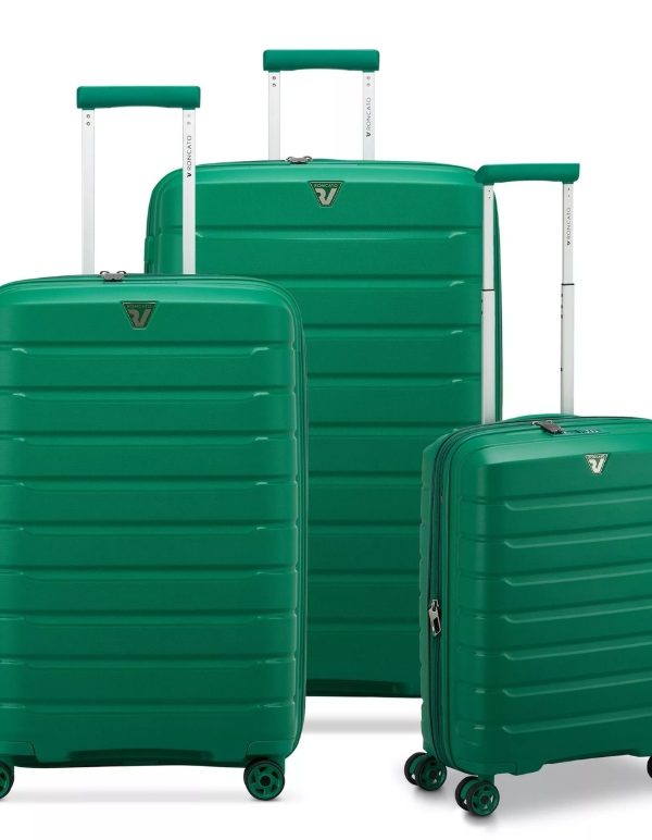 Roncato B-Flying Exp 4 Wheel Trolley Luggage Set - Green