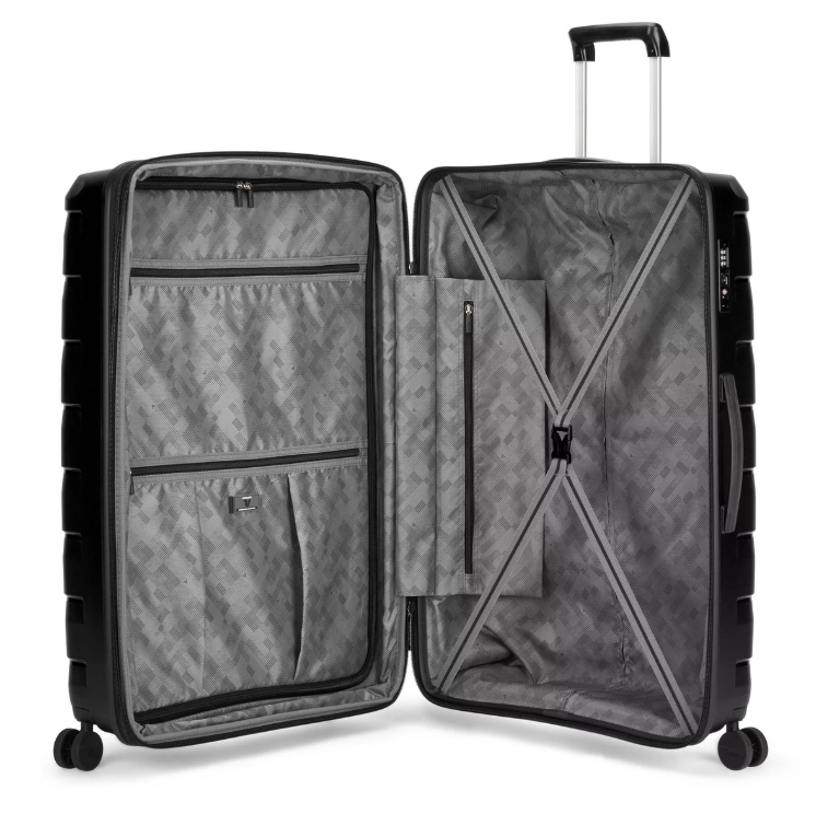 Saleys Travel Bags Roncato Skyline 2.0 Expandable 3 Piece Luggage Trolley Set - black - Image 11