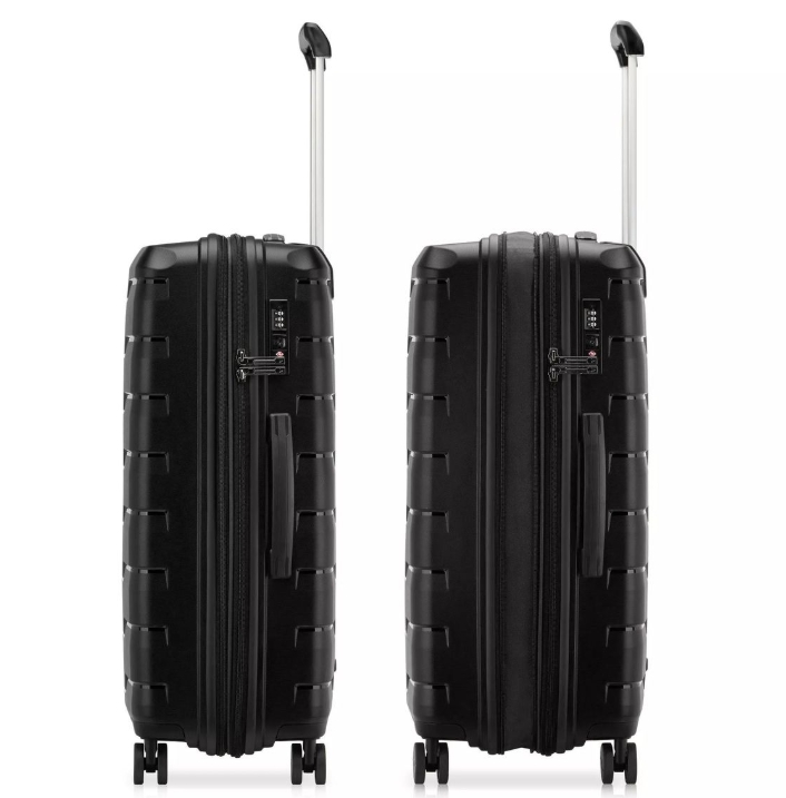 Saleys Travel Bags Roncato SKYLINE 2.0 Medium spinner 70 cm Expandable - Black - Image 3