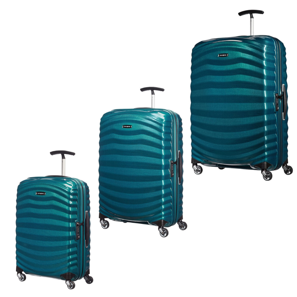 Saleys Travel Bags Samsonite: Lite-Shock 3 Piece Set - Petronus Blue