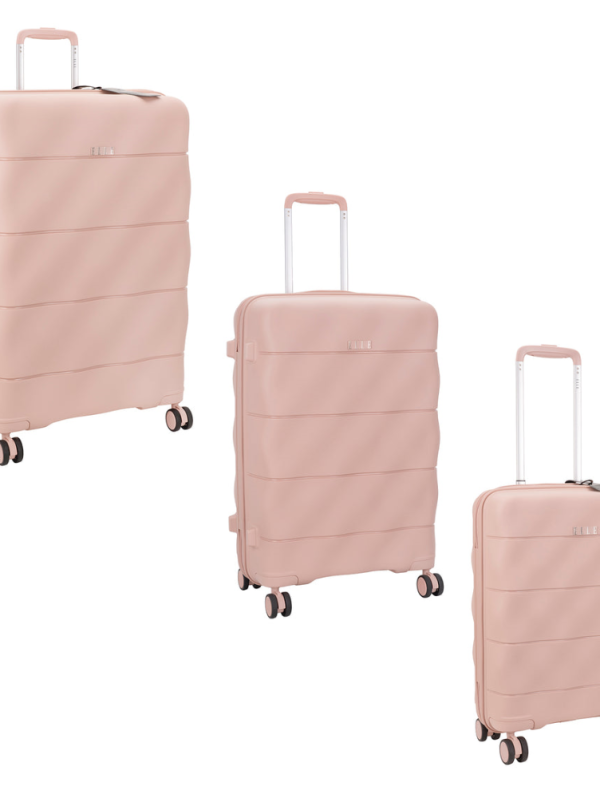 ELLE 3 Piece Luggage Set - Dusty Pink