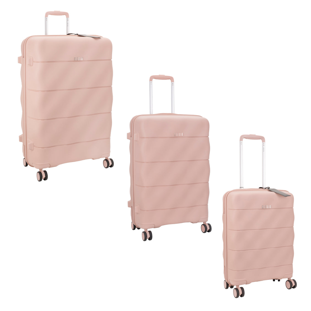Saleys Travel Bags ELLE 3 Piece Luggage Set - Dusty Pink