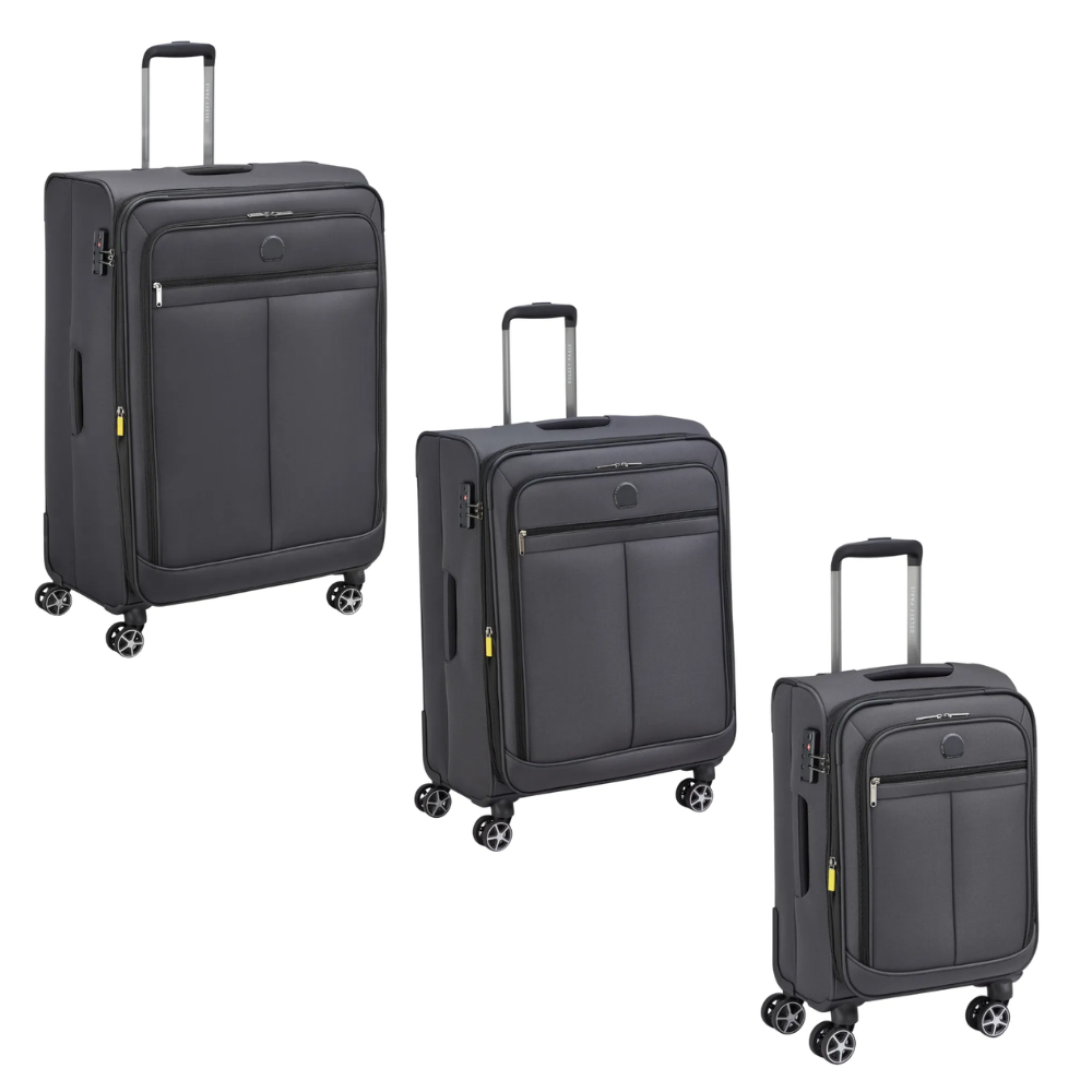 Saleys Travel Bags DELSEY PRISCILLA 3 PIECE SET - CHARCOAL