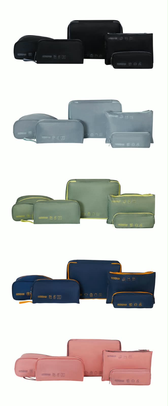 Saleys Travel Bags American Tourister Travel Accessories Packing Organisers - Set of 5