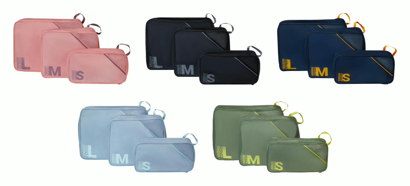 Saleys Travel Bags American Tourister Travel Accessories Packing Cubes - Set of 3