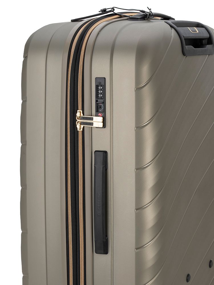 Saleys Travel Bags Cellini Pulse Medium 4-Wheel Trolley Case - Gold - Image 4