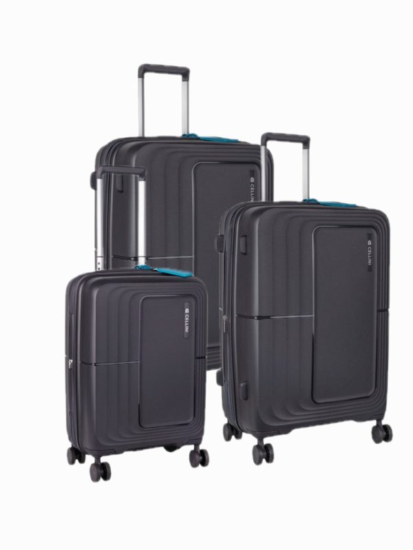 Cellini Cruze 4 Wheel Xpander Trolley Case 3 Piece Set - Grey